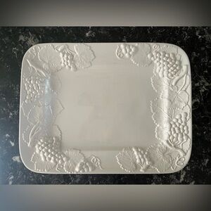 ROSEGARDEN Stoneware White Grape 🍇 Large Serving Tray